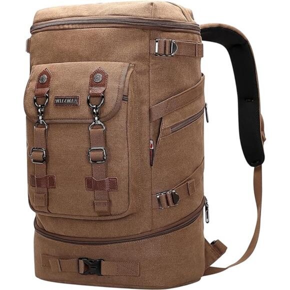 Travel Backpack for Men Women Canvas Backpack Carry on Luggage Rucksack - Picture 7 of 7